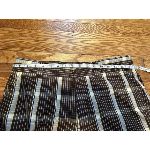 VTG Rocawear Extra Long Plaid Baggy Cargo Shorts Men’s Size 34 Brown 90s Y2K - Picture 6 of 6